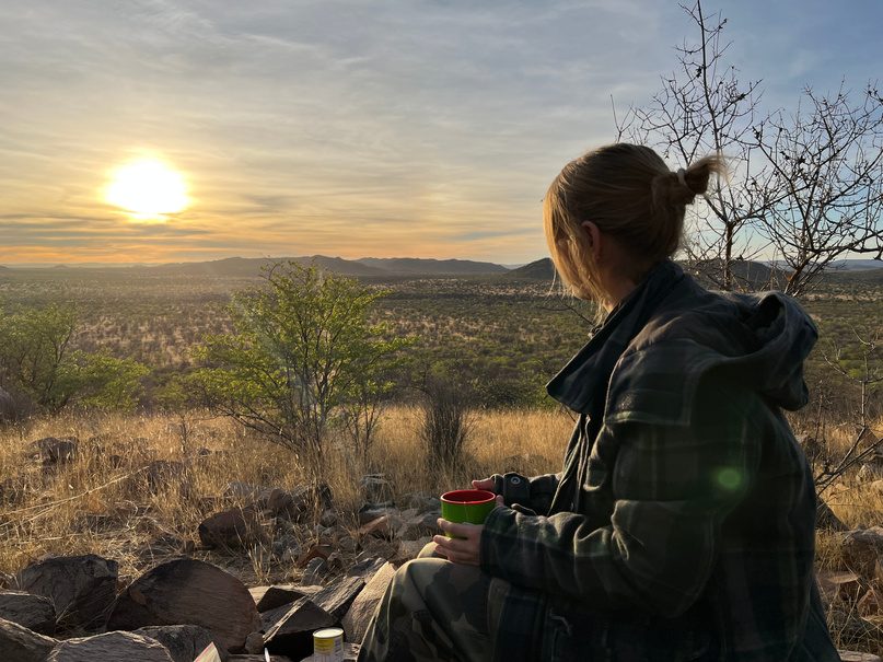 Sonnenaufgang über der Savanne